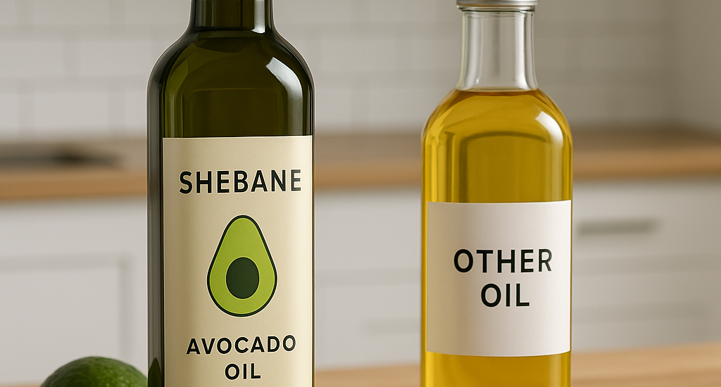 avocado oil vs olive oil, best cooking oil, healthy oil alternative cold-pressed avocado oil, Shebane oil, oil for high heat cooking is avocado oil better than olive oil, healthiest oil for frying and salads, why choose avocado oil over olive oil
